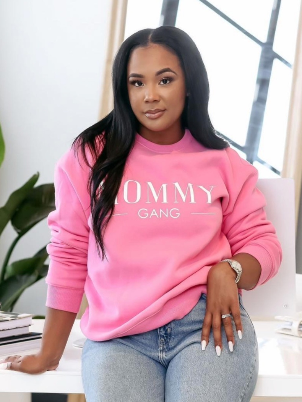 Fancy Homebody "Mommy Gang" Crewneck Sweatshirt GUC